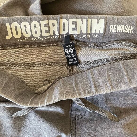 Rewash Distressed Jogger Denim Pants Size 11 / 30 Bell Bottoms Bellbottoms Flare - Picture 6 of 9